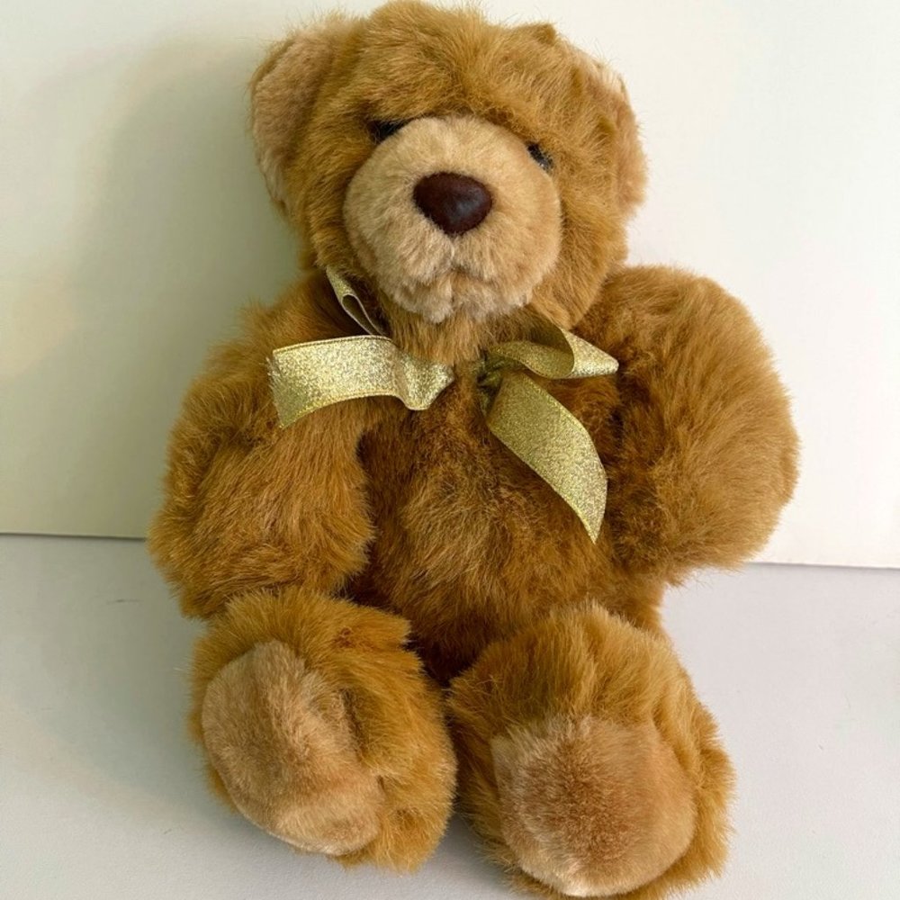 Vintage FAO Schwarz Fifth Ave Plush Light Brown Teddy Bear - 11" inches Ex Cond